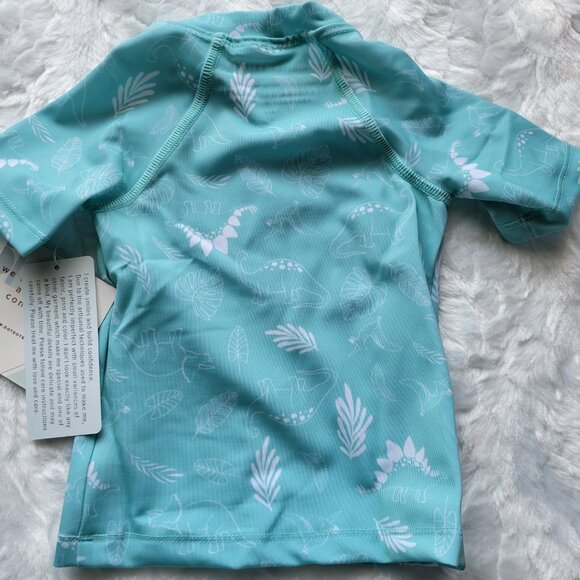 Dot Dot Smile Swim Bundle Boy's Blue 2pc Swim Trunks & Rashgard NWT - Picture 3 of 5